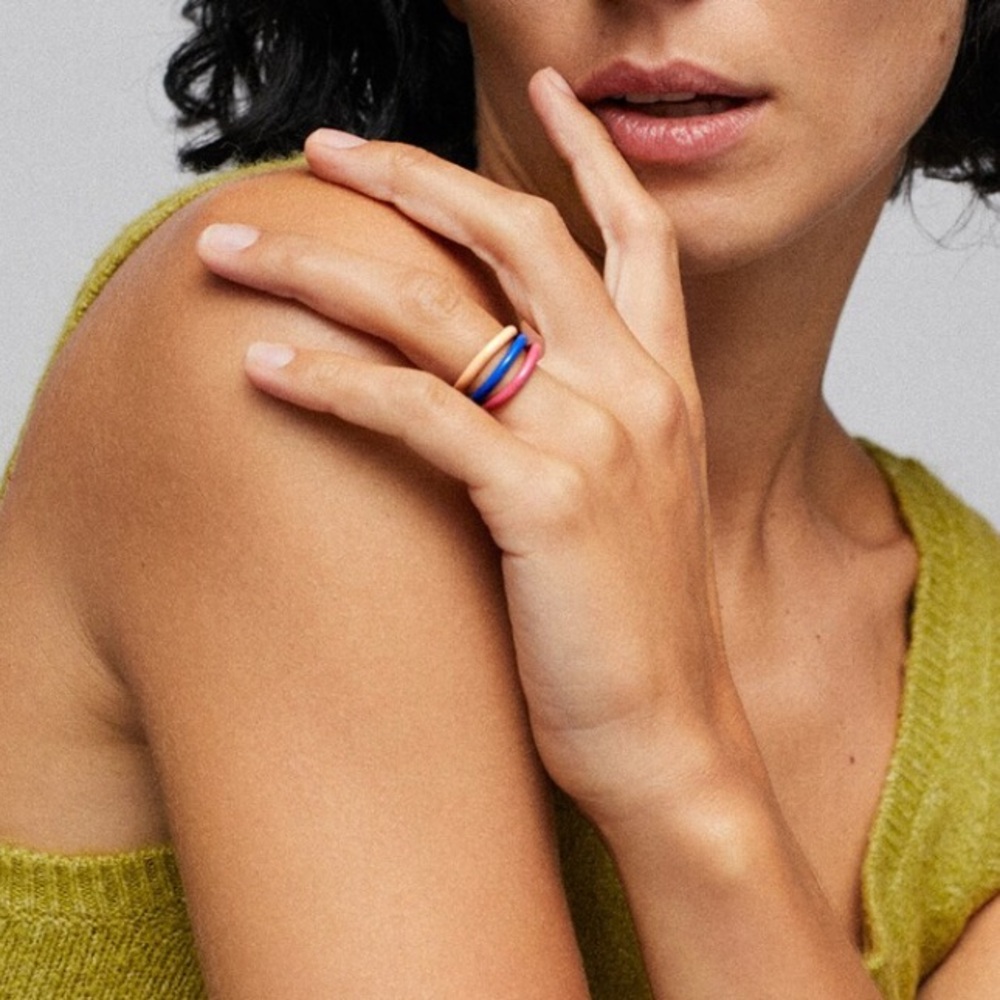 MANGO SET OF 5 COMBINED RINGS. - Picture 2 of 4